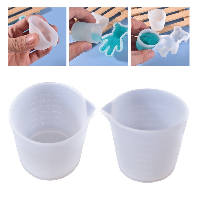 SIY  30ML Silicone Measuring Cup Handmade DIY Jewelry Making Tools Crystal Epoxy Resin Mixed Measure Accessories