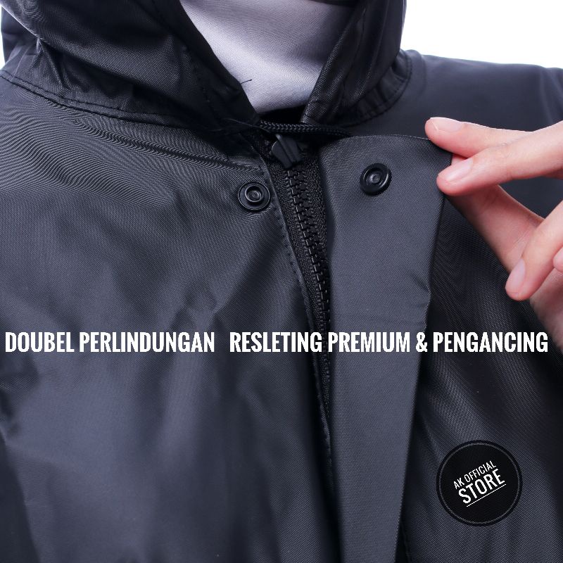 Jas Hujan Bahan PVC tebal 0,25 Di lapisi Seal, RAINCOAT Pria Wanita Setelan Baju dan Celana by MASELA