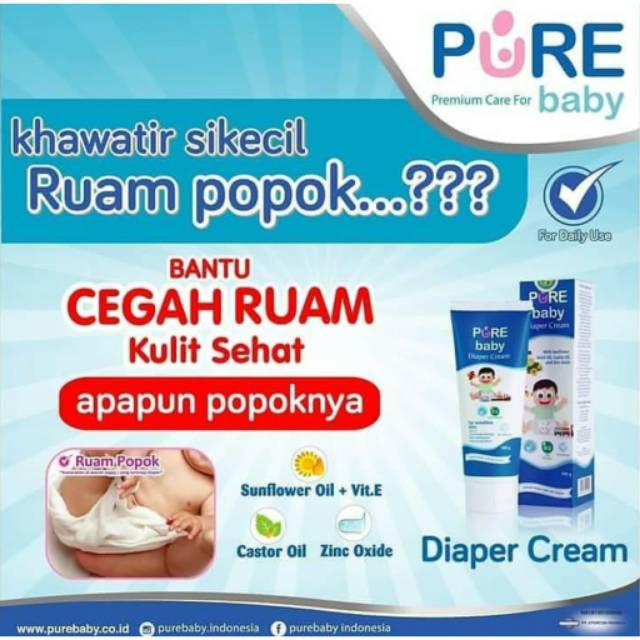 Buy NOW!!! PURE BABY DIAPER CREAM 200gr- 100gr - 15gr