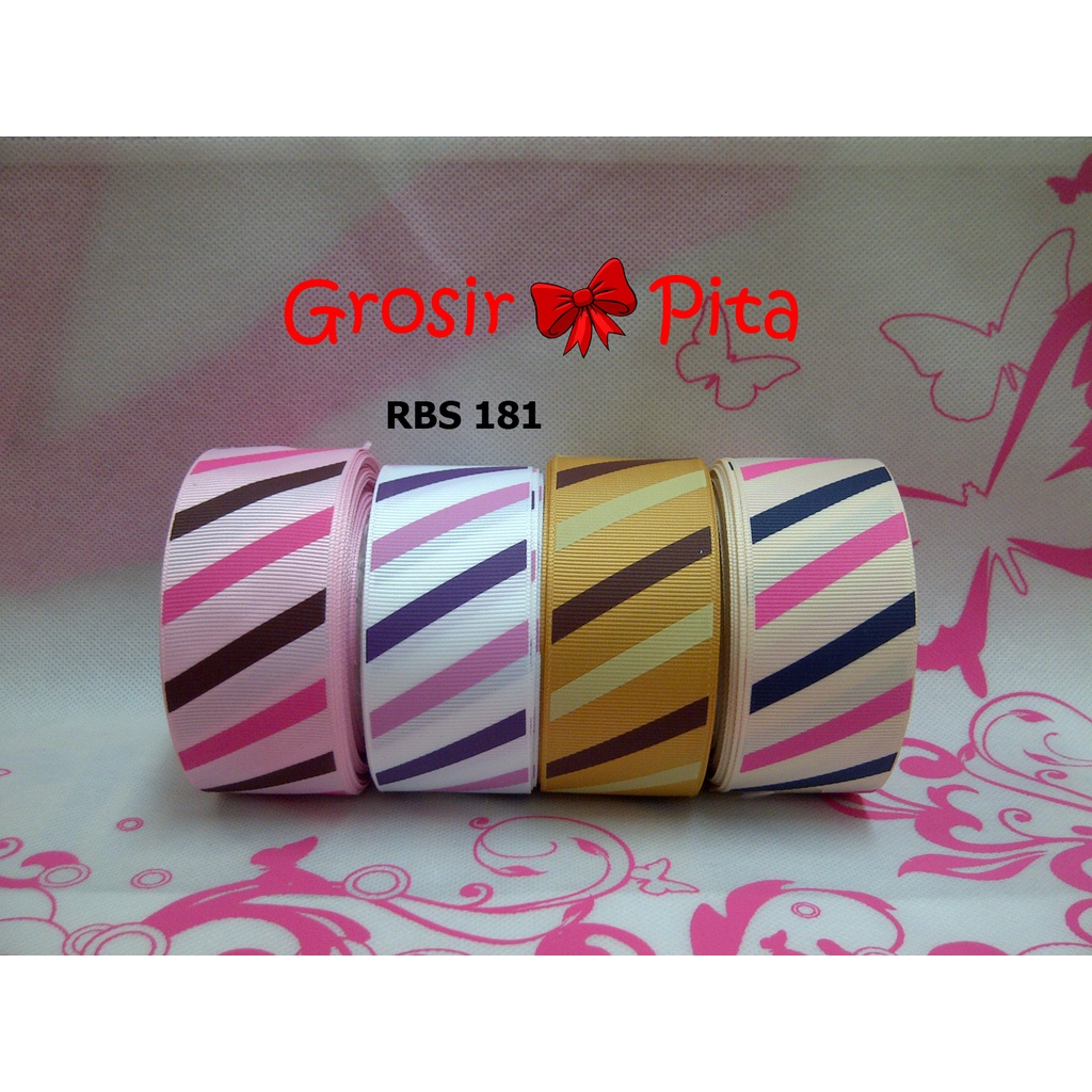 

(25 yard) Pita Grosgrain Motif RBS 181 | Toko Bahan Craft | Grosir Pita