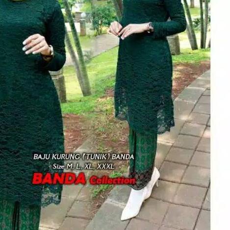 ♣ atasan kebaya brukat dres / brokat kurung /kebaya brokat /atasan kebaya /kebaya hijau botol/ kebay