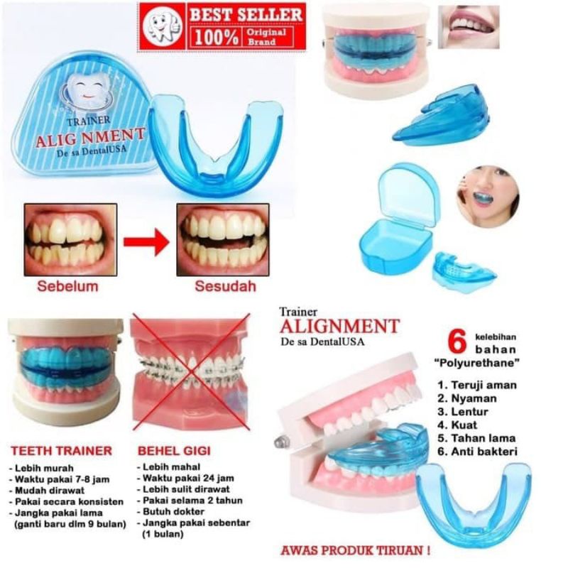 Perapih Gigi / Teeth Trainer Alignment Merapikan Tonggos Gingsul Perapi Gigi Lentur 1Pcs