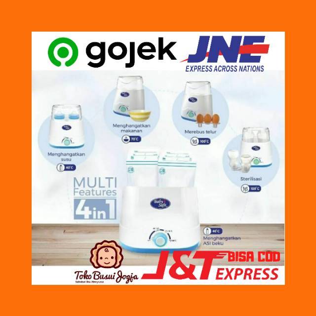 BABY SAFE TWIN BOTTLE WARMER Twin Sterlizer Botol Susu Muat 2 Kecil