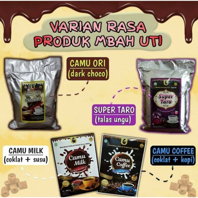 

Coklat Aren Mbah Uti/CAMU/Coklat Bubuk/Coklat/Minuman