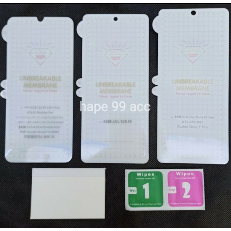 Realme C20 anti gores hydrogel clear screen protector