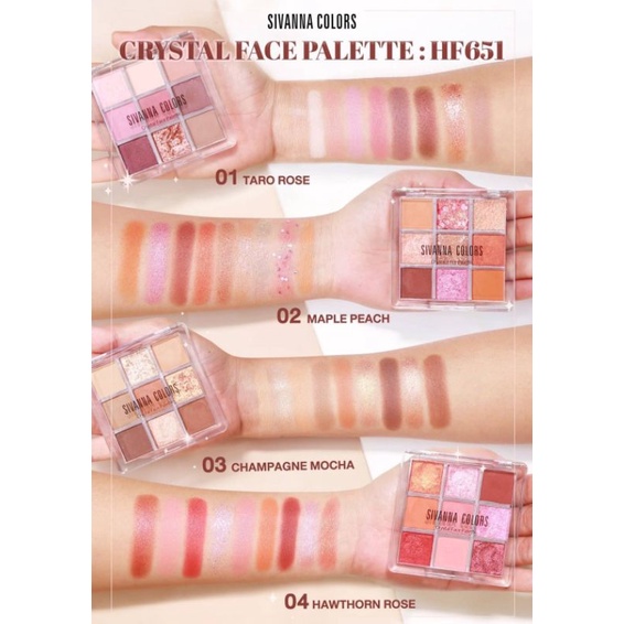 Sivanna Colors Crystal Face Eyeshadow pallete Hf651