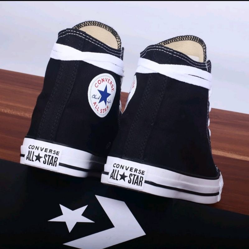 Sepatu Converse All star clasik Sepatu All Star tinggi Hitam Putih sepatu sekolah