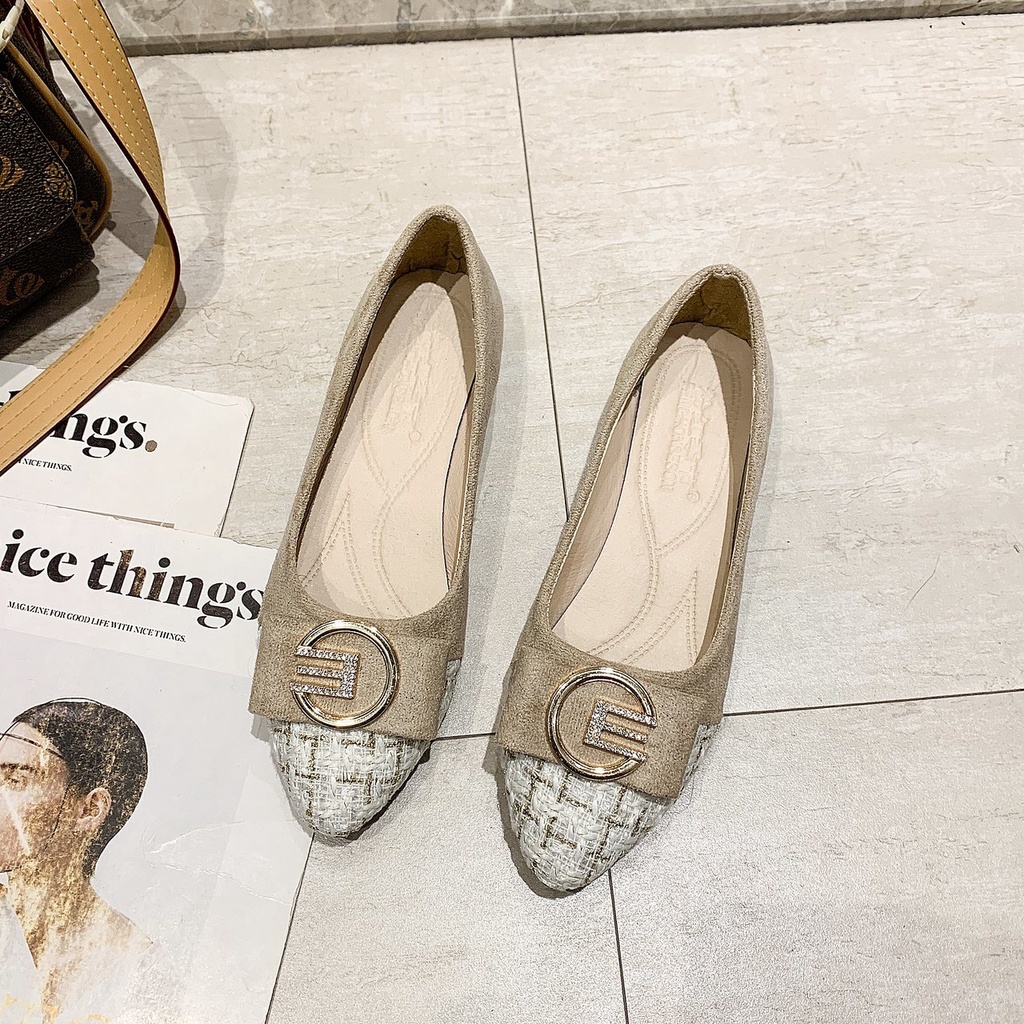 aid 0251,  sepatu wanita import fashion sepatu flat wanita cantik dan best seller termurah-beige