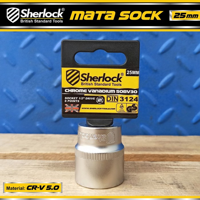 Kunci Shock 25 mm 6 PT / Sherlock Mata Sok/Sock 1/2 inch