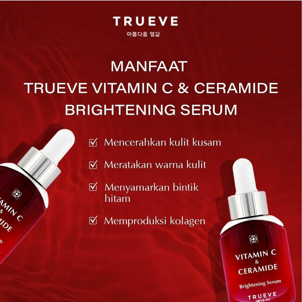 TRUEVE BRIGHTENING SERUM VITAMIN C &amp; CERAMIDE - 30ML