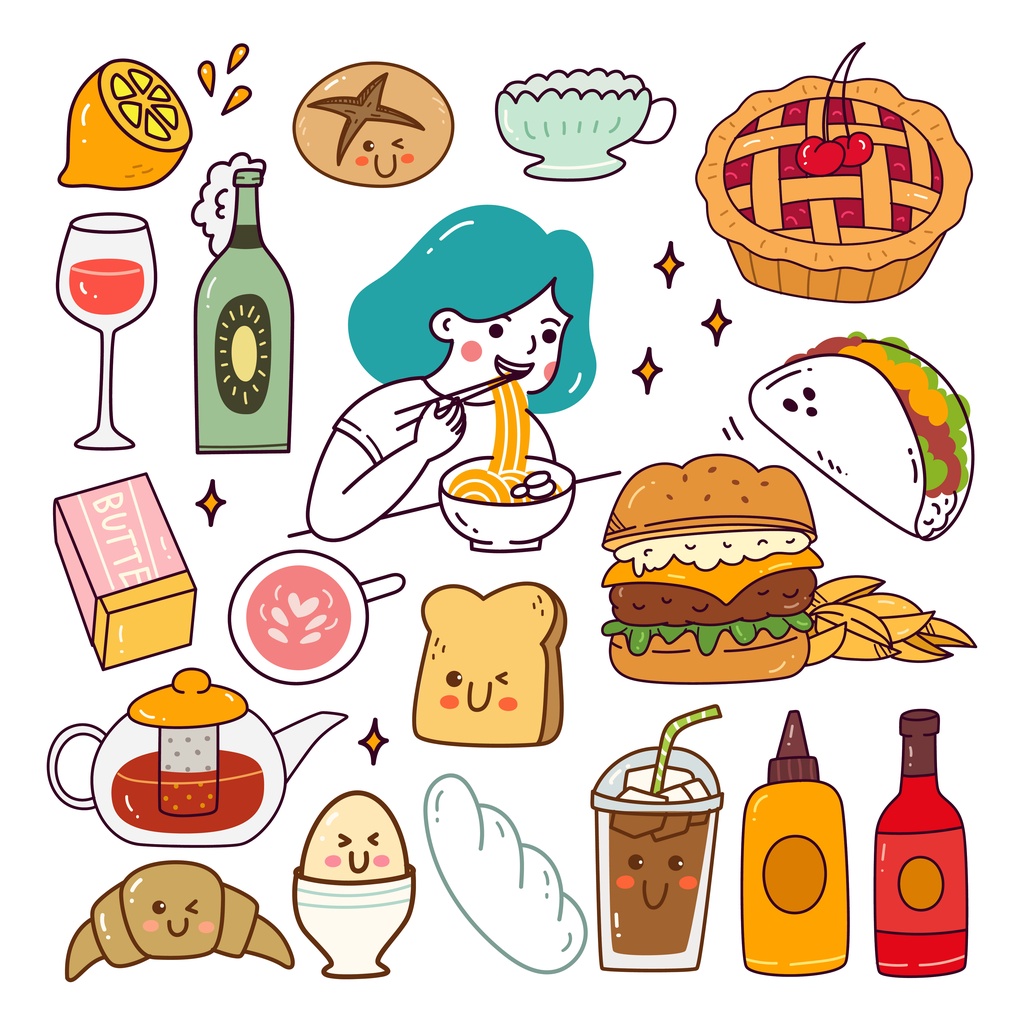 

Sticker Doodle Kawai VOL.2 - Sticker Kawaii Doodle - Sticker Aesthetic Traveling Adventure Kawai
