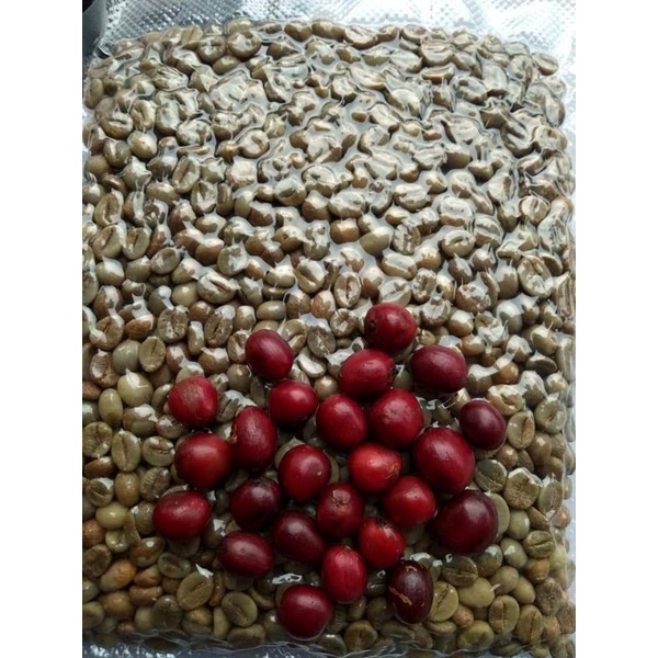 1kg biji kopi Robusta mentah Petik Merah( green bean natural proses ) Ciamis rajadesa