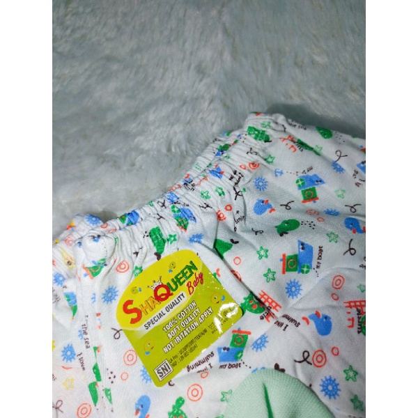 6 PCS  ½ Lusin Celana Pop Baby Motif Shaqueen SNI / Celana Pop Bayi / Celana kodok Bayi