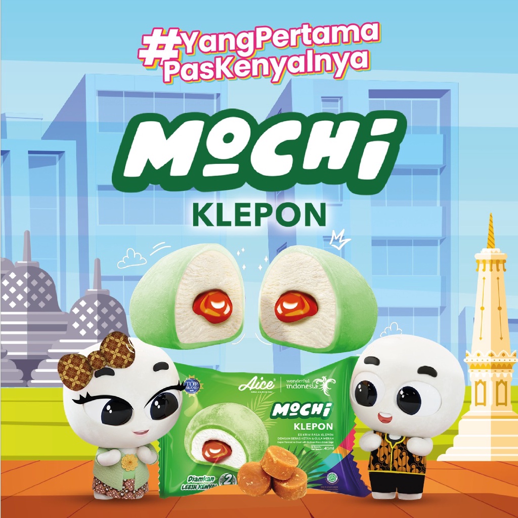 AICE Ice Cream Es Krim Mochi Klepon , Sundae , 3 Colors , dll