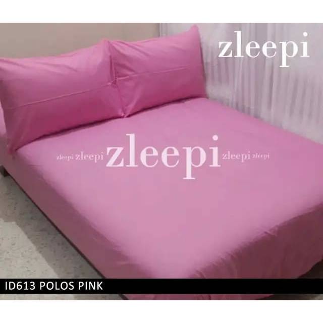 PO bedcover polos pink biru