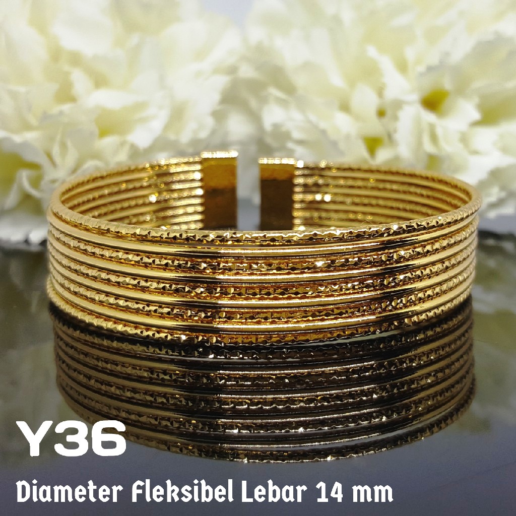 Y36 Gelang Bangkok Keroncong Xuping Yaxiya Perhiasan Lapis Emas