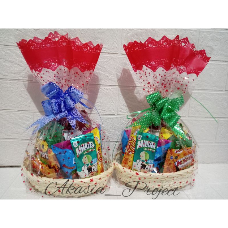 

paket snack ulang tahun anak/snack ultah anak/Parcel mini cantik ultah anak/bingkisan snack cantik hari raya idul fitri/Natal/khitanan/santunan