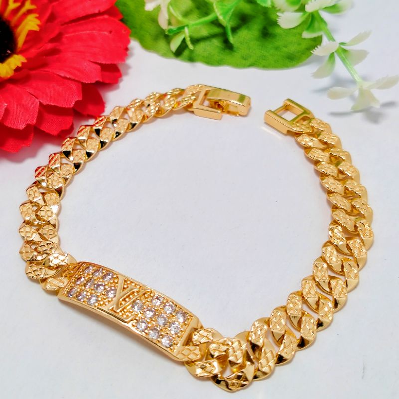Gelang Xuping Gold Rantai Plat Lapis Emas Wanita Gelang Rantai Plat Wanita Gelang Wanita