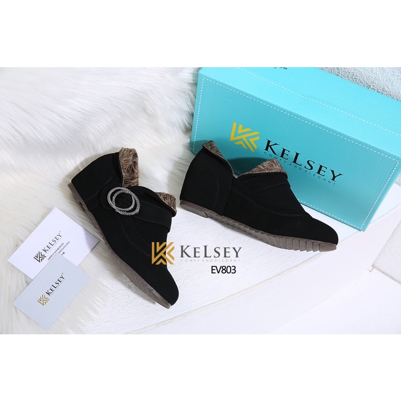 Kelsey Sepatu Boots Wanita /  Sepatu Boots 5cm Heels Wanita EV803