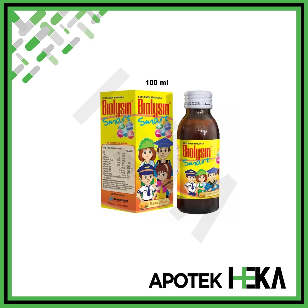 Biolysin Smart Syrup 60 ml / 100 ml - Sirup Multivitamin Anak (SEMARANG)