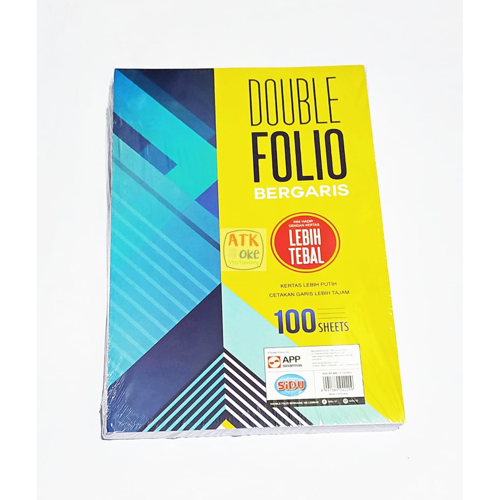 

Sidu Kertas Double Folio Bergaris (100 Lembar)