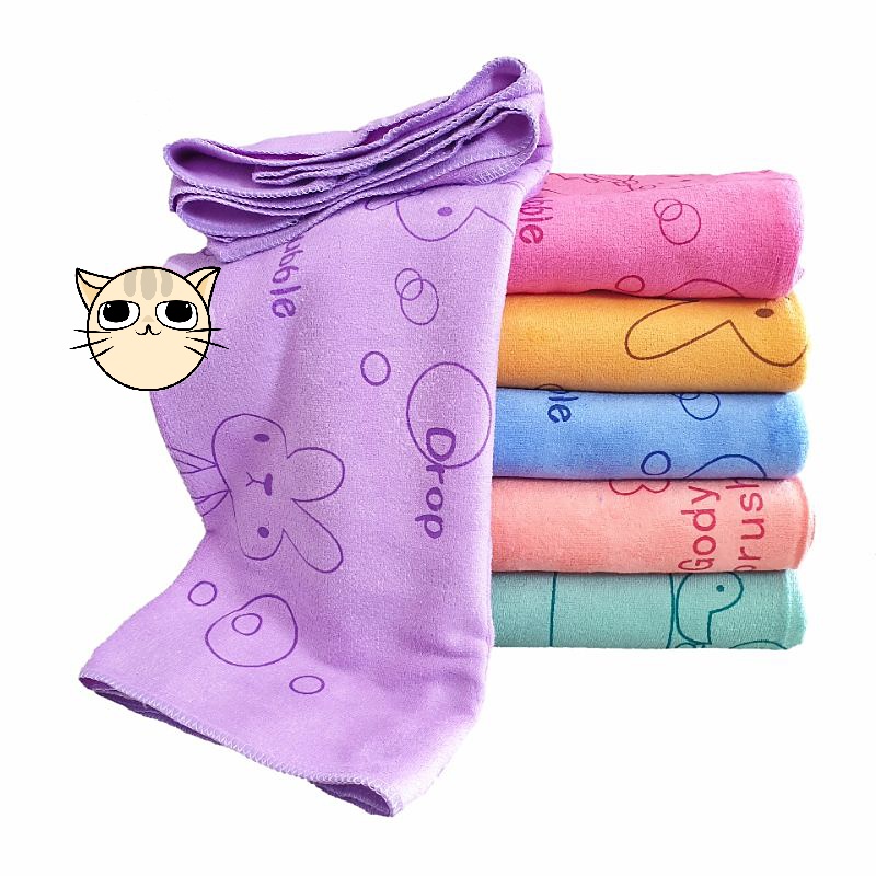 Hnduk Mandi Bayi Microfiber Ukuran 100x50 Cm - Handuk mandi Motif Karakter