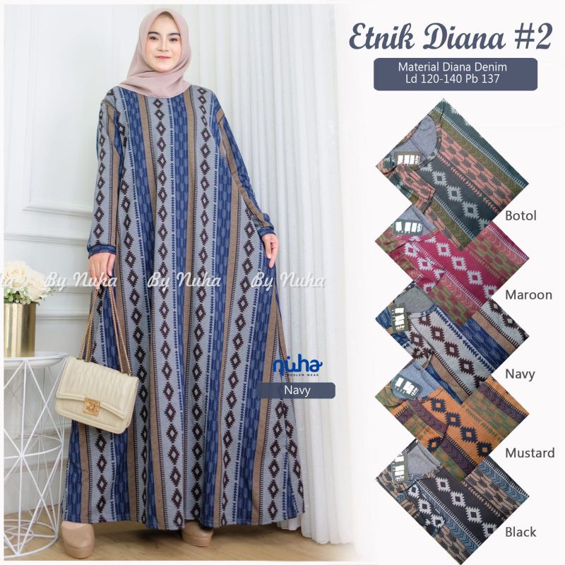 DRESS ETNIK DIANA DENIM JUMBO