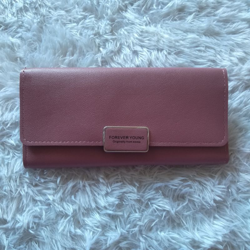 Dompet Wanita Lipat Polos Forever Young Originally from Korea Kode AI08