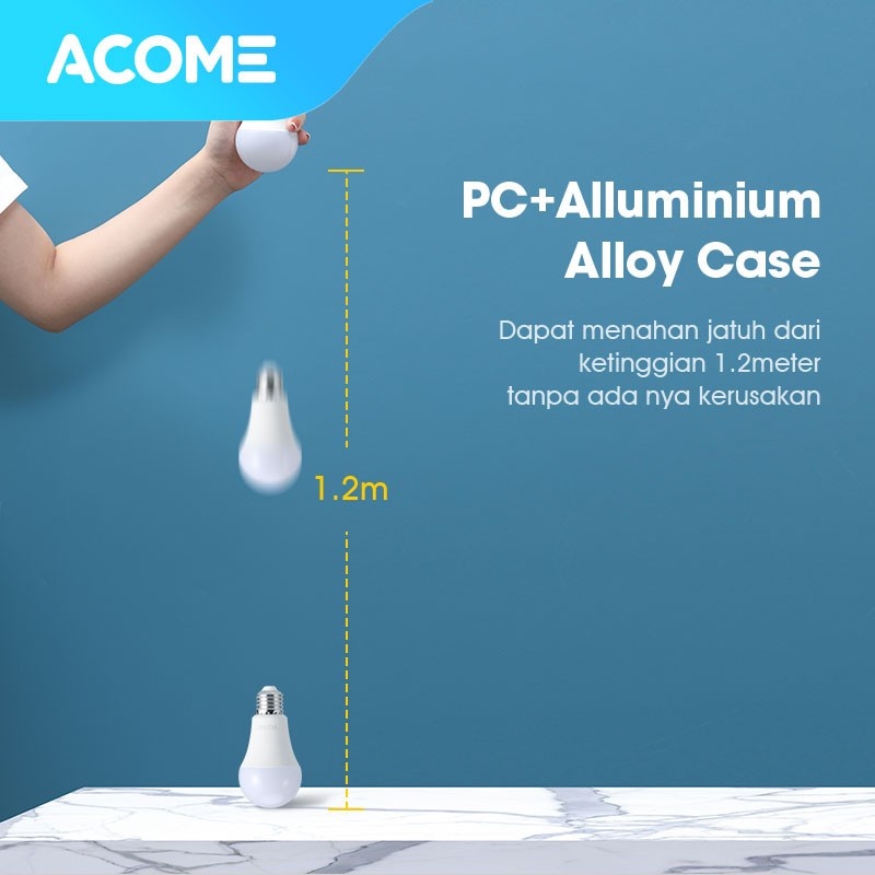 ACOME Lampu Bohlam Smart WiFi LED 12W RGBWW Light AL01 LED 12W Join app BARDI