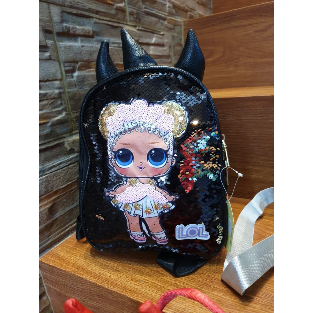 OBRAL!! Tas Ransel TK SEQUIN UNICORN  l 0 l 5 warna IMPORT 26x20x9