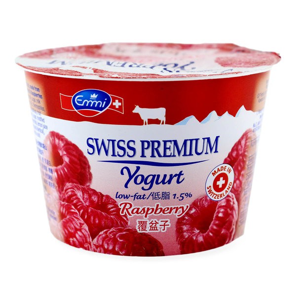 

Emmi SWISS PREMIUM Yoghurt Low Fat Raspberry 100gr