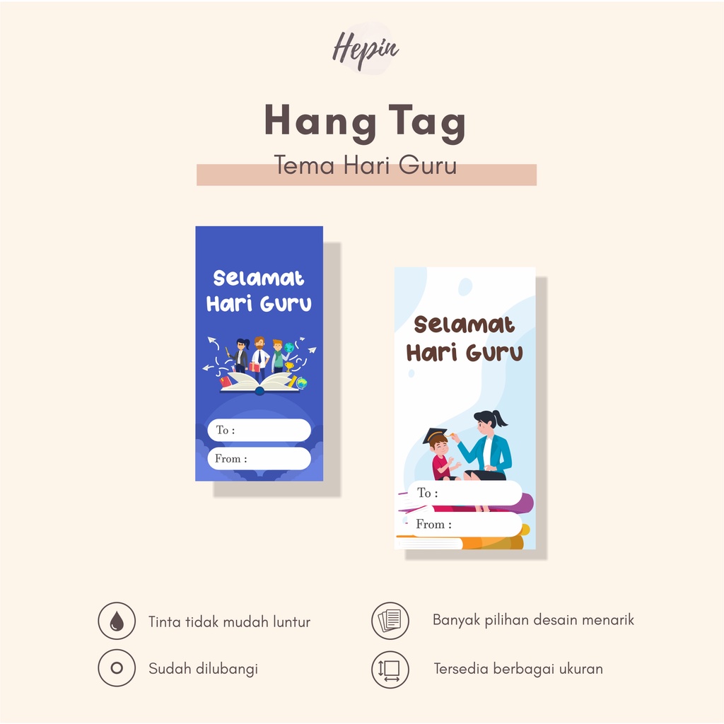 hang tag murah tema HARI GURU/bisa custom/label tag murah