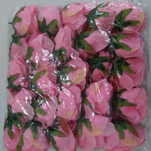 Kepala mawar palsu BOSTON ROSE bunga plastik-Boston Pink