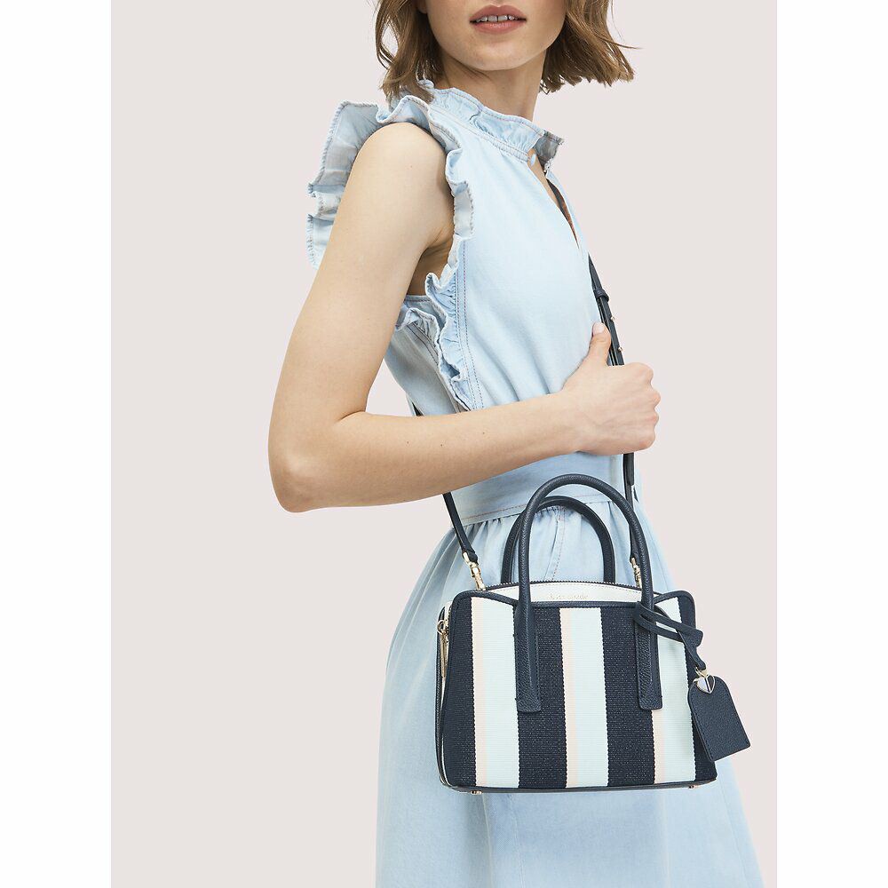 KATE spade mini margaux canvas/leather // blazer multi // size : 22cm x 16cm