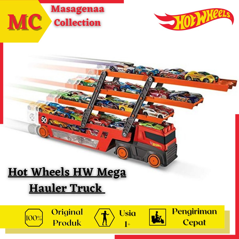 Mainan Mobil Mobilan Hot Wheels Hotwheels Hotwheel Truck Truk Mega Hauler Pengangkut Diecast Anak