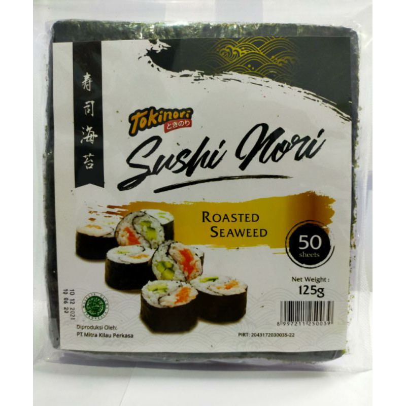 

Tokinori sushi nori roasted seaweed 10 sheet nori rumput laut