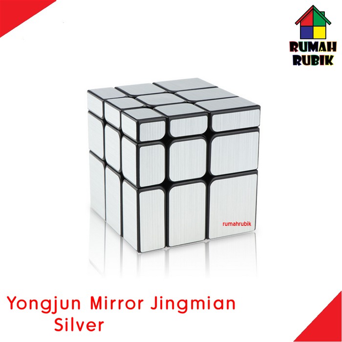 Rubik Yongjun - Rubik Kubus - Pelumas Rubik Rubik Mirror Magic Cube Silver ( Kemasan Plastik )