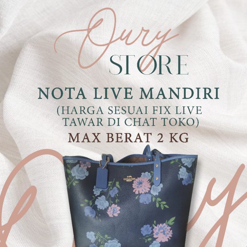 Nota LIVE MANDIRI Berat 2Kg 305-400rb