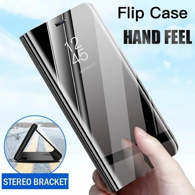 REALME 8 8i 8 PRO 7 7 PRO NARZO 20 20 PRO 30A Flip Cover Clear View Case Mirror Standing Auto Lock