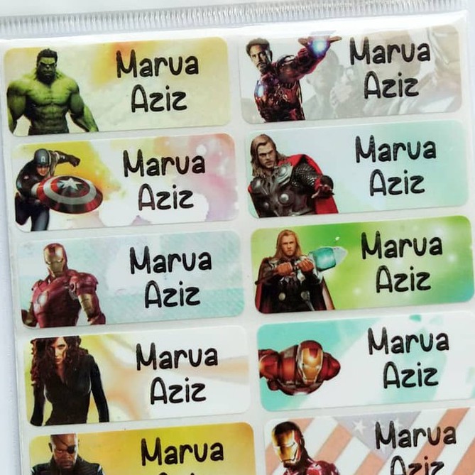 

STICKER NAMA ANAK - AVENGERS