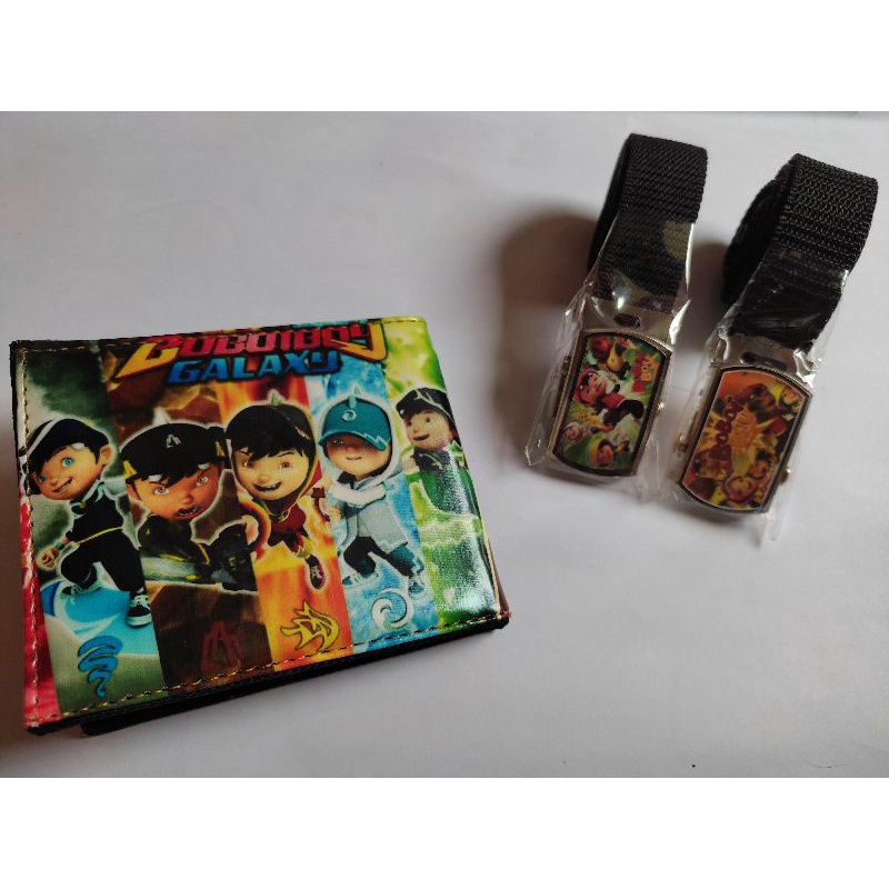 Beli 2 Lebih Hemat Dompet Anak dan Gesper Motif Boboiboy Galaxy