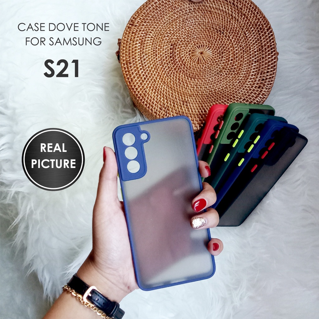 CASE HP SAMSUNG S21 SOFTCASE DOVE MATTE PLUS PELINDUNG CAMERA