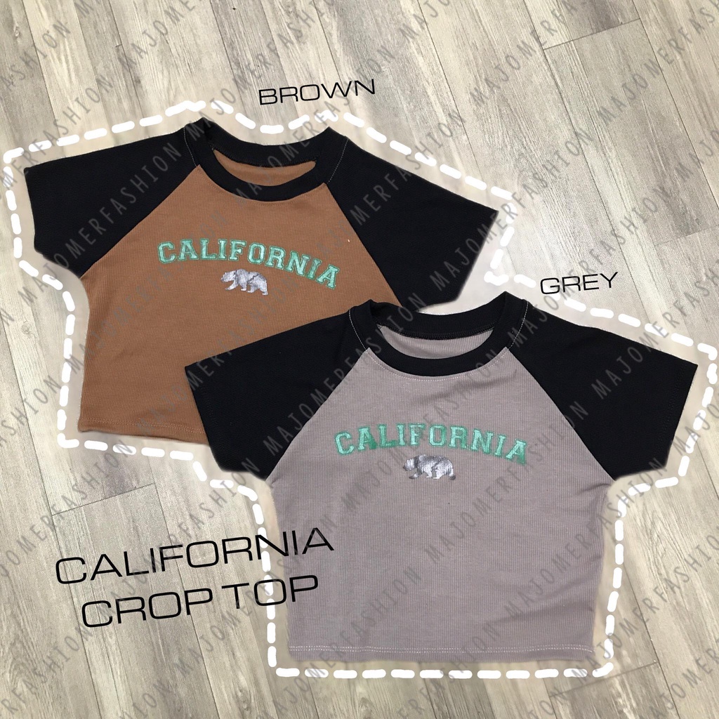 MAJOMER ® | CALIFORNIA BEAR CROP TOP - KAOS CROP TOP