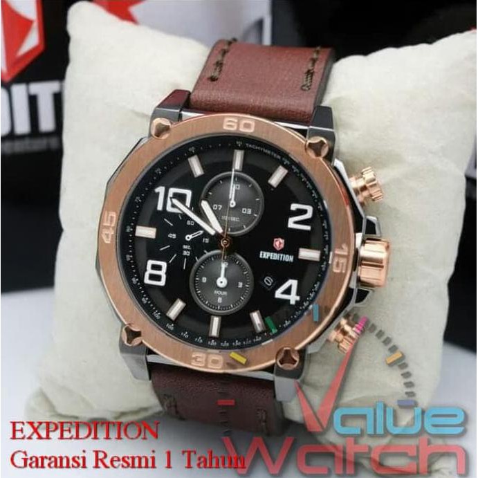 Super Sale Jam Tangan Pria EXPEDITION E6766 ORIGINAL Rosegold Grey Ready Stock