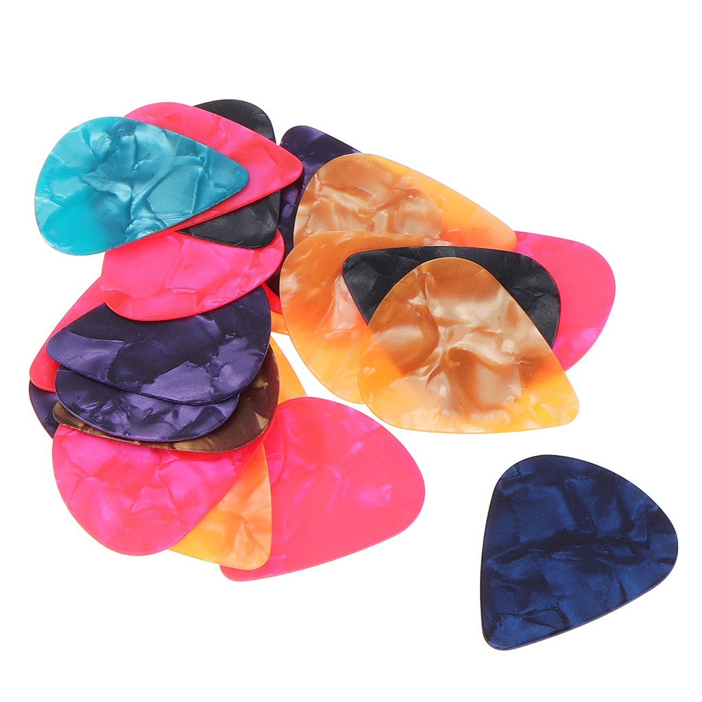 24pcs Pick Gitar Ukulele Bahan Celluloid Lembut