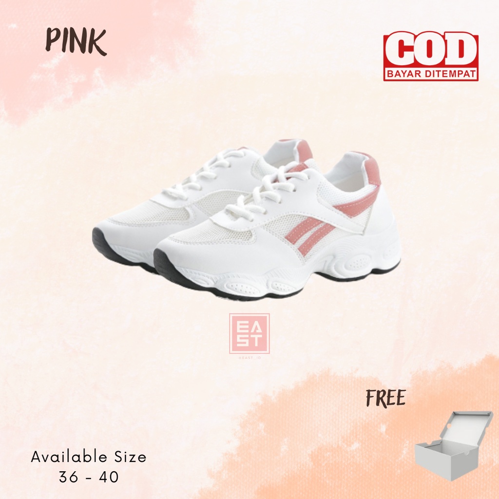 Sepatu NCT Pink Sneakers Kanvas Wanita Casual Import Sport Shoes Original