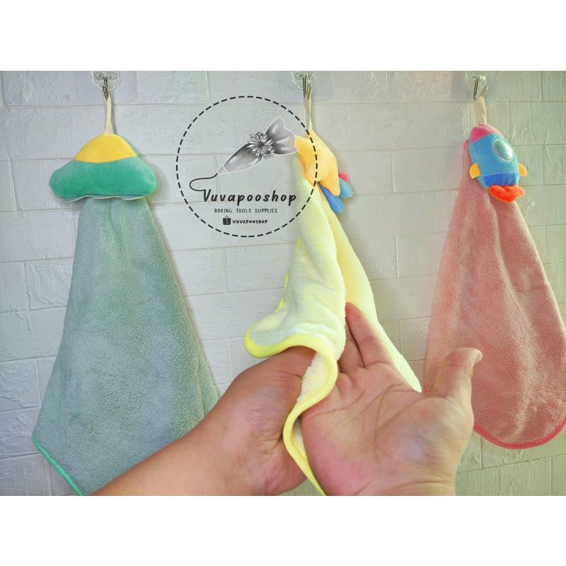 Kain Lap Tangan Roket / Hand Towel Roket / Lap Dapur / Lap Pengering Tangan / Kain Lap Lucu