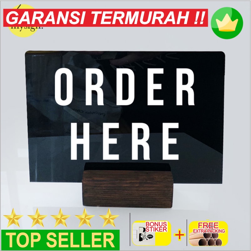 

Promo Sign Order Here Meja | Sign Pesan Disini Akrilik Standing Keren