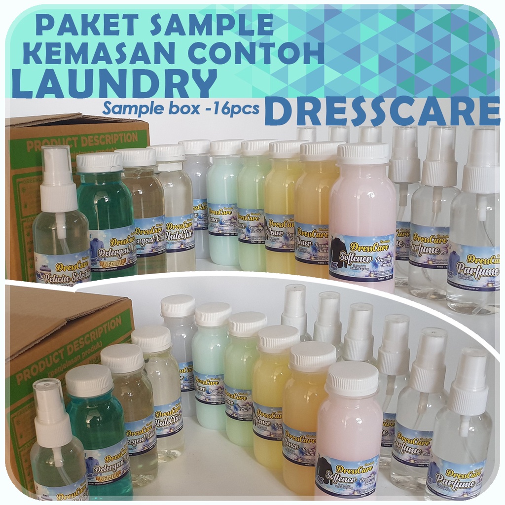 PAKET Contoh 16pcs - DRESSCARE Produk Kebutuhan LAUNDRY