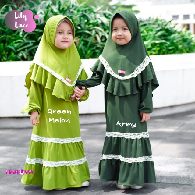 LILY LACE. Gamis Set Hijab